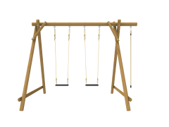 Dubbele houten schommel Billy The Kid (Rocky Mountain) - met oversteek