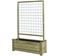 Bloembak Horst 40x120cm, met rek