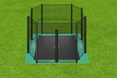 Akrobat Orbit Flat Trampoline 430x305 + veiligheidsnet