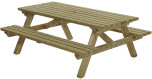 Zware kwaliteit picknicktafel 8 personen Talen (200x160cm)