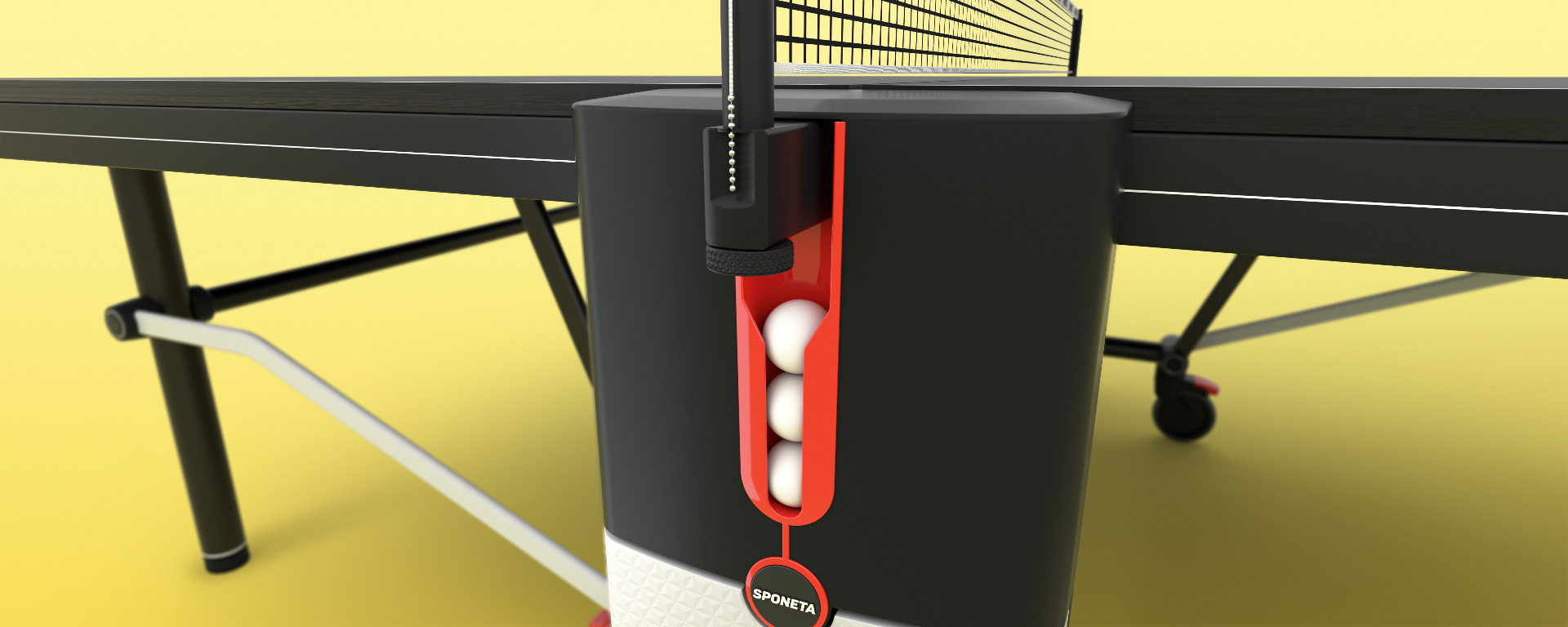 sponeta sdl tafeltennistafel indoor pro edition zijkant